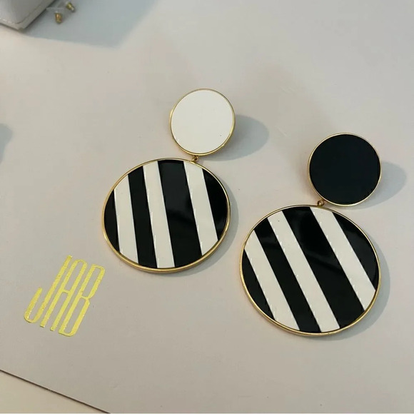 Joanna Laura Constantine Black Monochrome Earrings - Picture 4 of 5